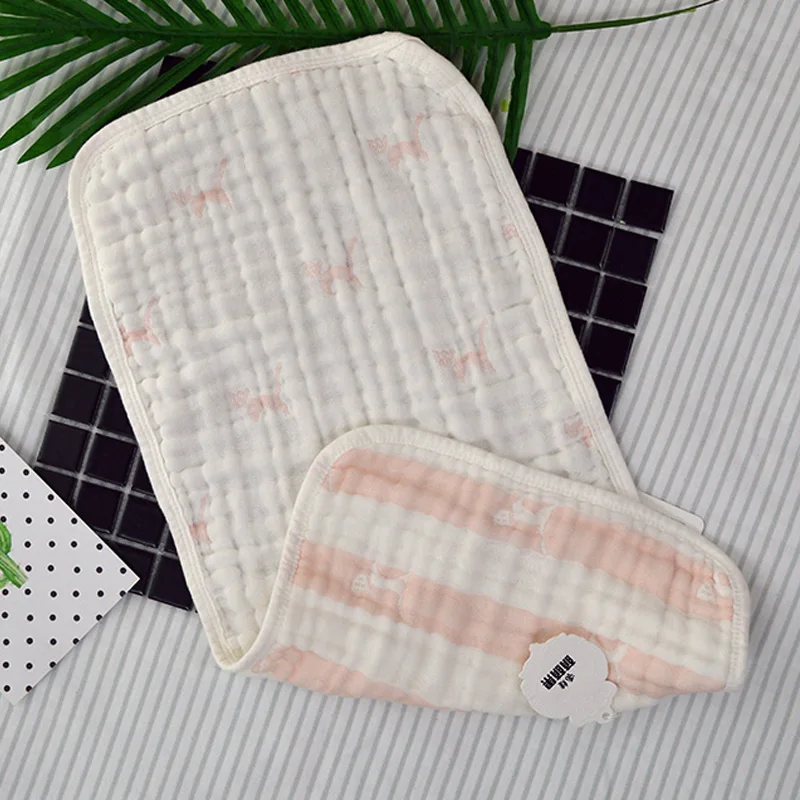 6Layers of Baby Feeding Wipe Towels 25*50cm Cotton Handkerchief 1pcs Soft Newborn Face Gauze Towel Absorbent Drying Washcloth