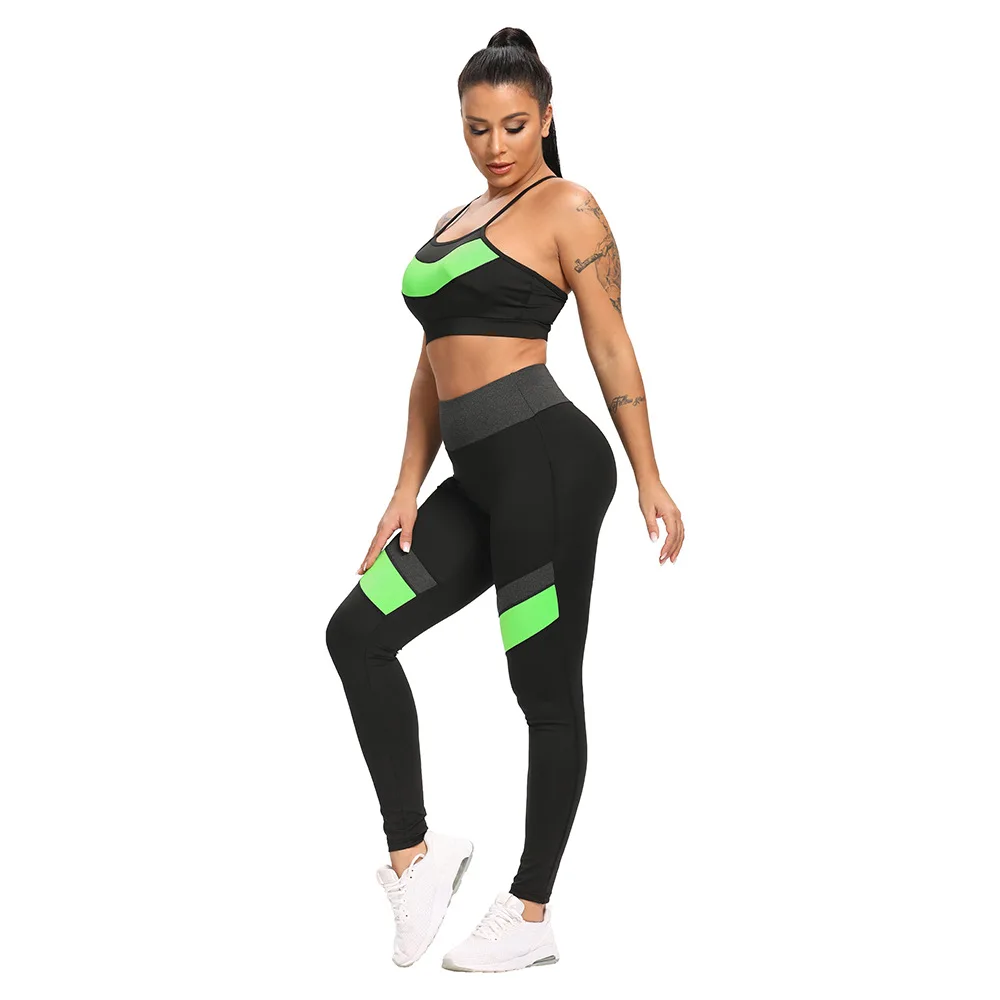 

Sport Bra Yoga Pants Two Piece Set Women Workout Tracksuits Clothes For Women Breathable Yoga Sets Women Gym Clothes Fitness Set