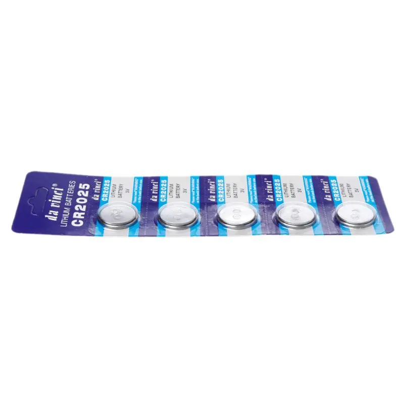 

5PCS Lithium Battery CR2025 3V Cell Coin Batteries DL2025 BR2025 KCR2025 CR 2025 Car Key Button Watch Computer Electronic Toy Re