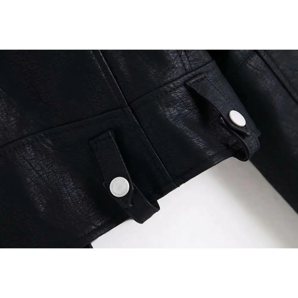 

Diamond bomb women PU Leather jackets new fashion ladies street-wear slim zipper short black coat cool girls chic female outwear