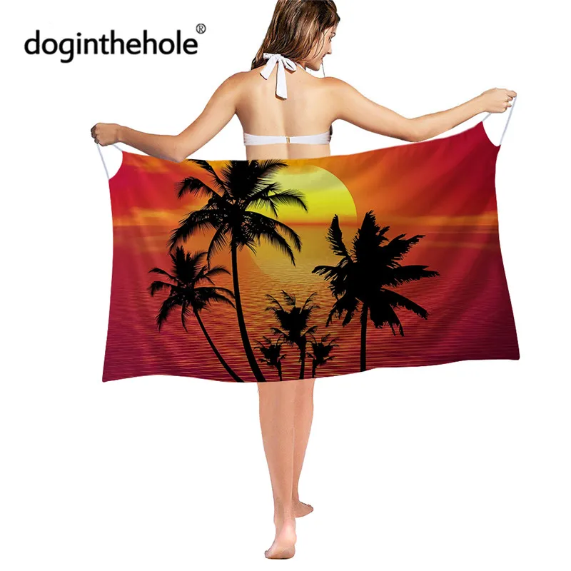 

Doginthehole Sexy Beachwear Women 2021 Fashion Bikini Beach Cover Up Female Blouse Swimwear Wrap Pareo Dress For Beach Holiday