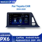 Dasaita Android10.0 автомобильное радио для Toyota C-HR CHR 2016 2017 2018 мультимедийный плеер GPS Navi DSP CarPlay Android Auto 4 Гб + 64 ГБ