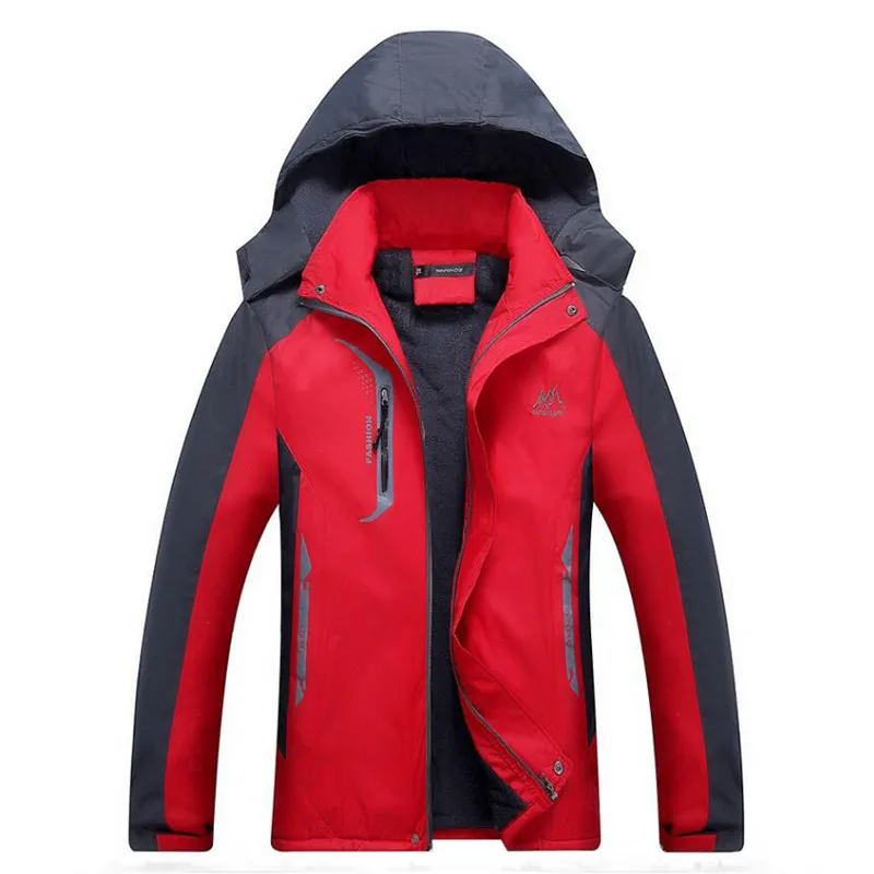 Зимняя парка мужские плюс бархатные теплые ветрозащитные пальто военные куртки