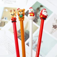 24pcs creative pens christmas santa claus cute gel pen funny kawaii writing blue ink girl stationery school office supply gift