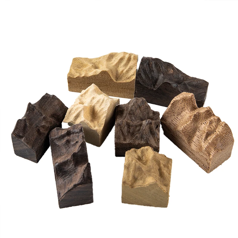 

1PCS Simulated Mountain Peak Mold Sandalwood Solid Wood UV Epoxy Resin Filling Handmade Crafts For DIY Jewelry Making Supplies