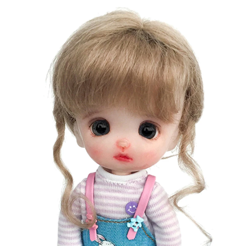 Новинка 1/8 BJD/SD/кукла парик мохер челка длинные кудрявые золотистые коричневые