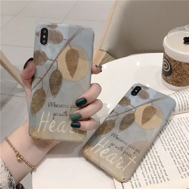 Винтажный художественный жесткий чехол для телефона iphone 6 7 8 6s X XR Funda 11 Pro Max XS s Plus