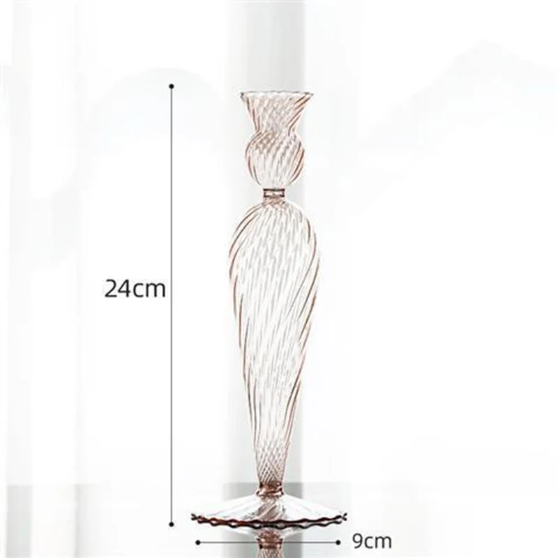 candle holder home decor home decoration accessories wedding table decoration restaurant transparent glass candlestick free global shipping