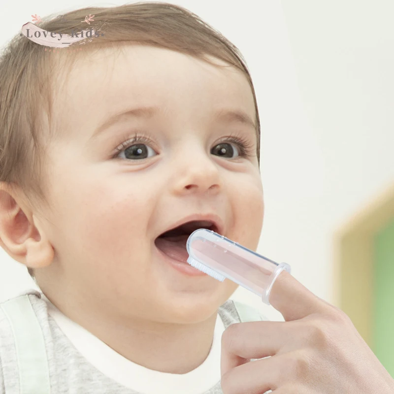 Зубной прорезыватель для малышей палец Зубная щётка комплект аксессуары