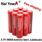 Литий-ионный аккумулятор Naiyowa 18650, 3,7 в, 4200 мАч