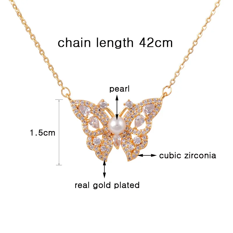 SINLEERY ожерелье с кулоном в виде бабочки желтого золота чокер на цепочке