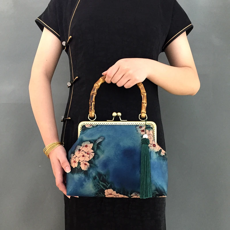 

Fringe Vintage Fashion Bag Bags Chain Women Shoulder Crossbody Bags Lock Shell Wood Hand Mother Gift Women's Handbags Purses