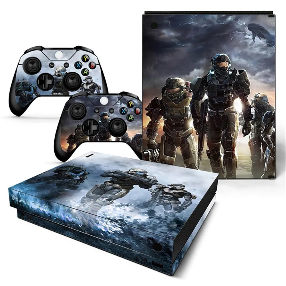 Наклейка для Microsoft Xbox One X консоль и 2 контроллера виниловая игровая наклейка s|stickers