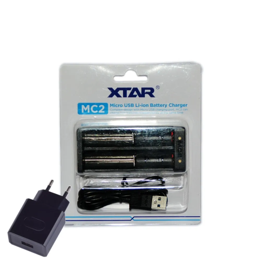 Универсальное зарядное устройство XTAR MC2 Mini USB li ion 3 7 в для аккумуляторов 18650 20700 21700