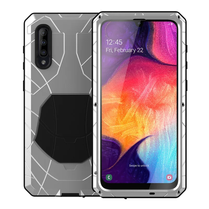 Для samsung Galaxy A30s A51 чехол для телефона жесткий алюминиевый металлический Закаленное стекло Защитная крышка для экрана сверхмощная защита A71 крышка