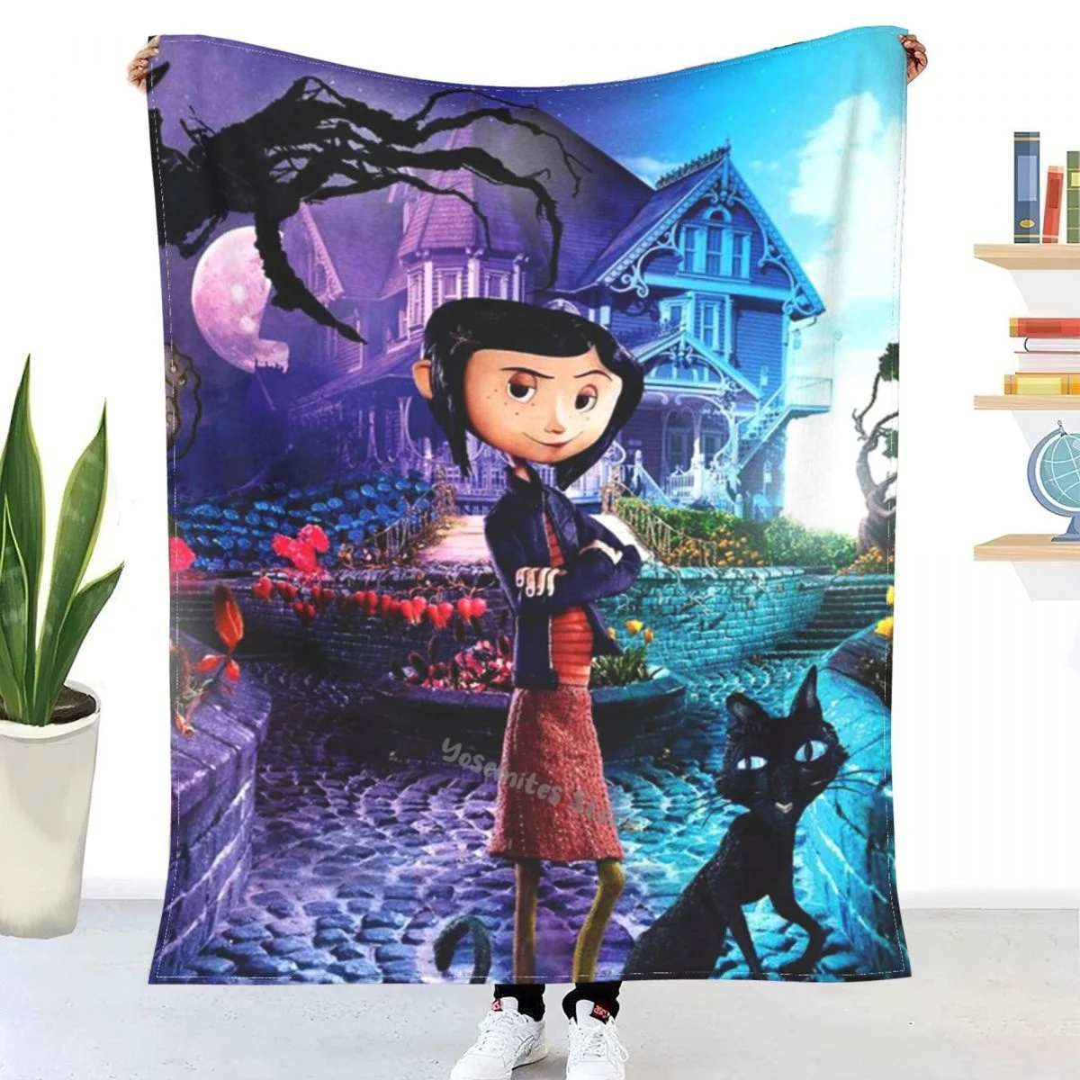 

Coraline. Throw Blanket Sherpa Blanket Bedding soft Blanket