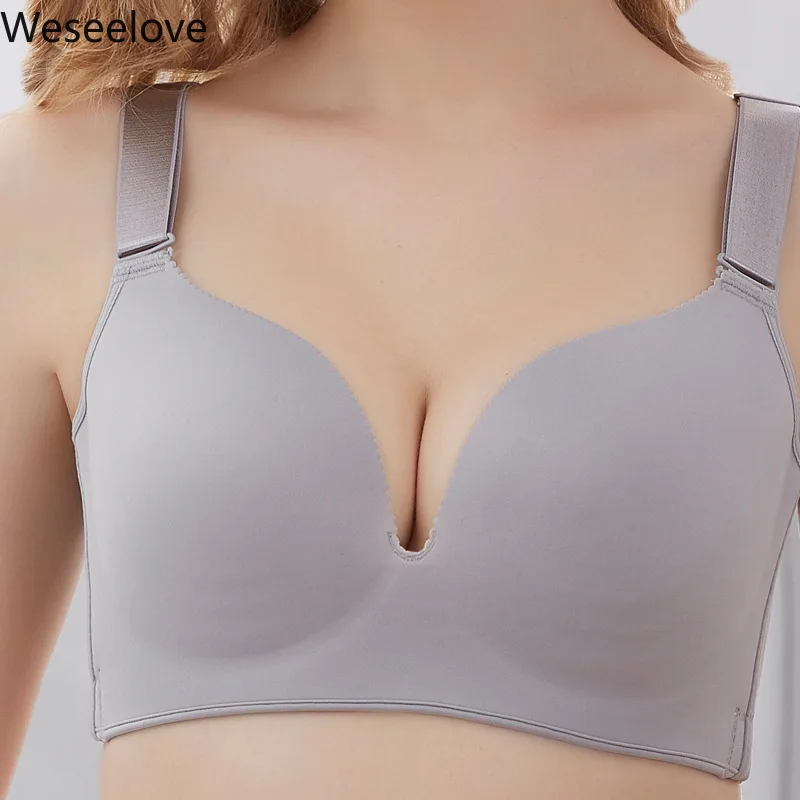 Weseelove Seamless Bras For Women Sexy Push Up Bra Ultra Thin Plus Size BH Without Bones Skin Underwear Unwired Bralette M16-1