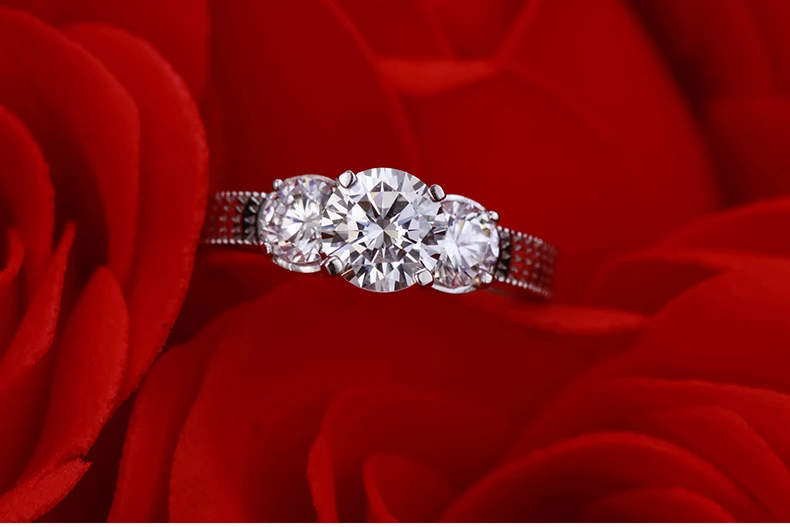 8 мм Sona D Цвет тонкая гравировка кольцо S925 серебро бриллиант Marry me кольцо 925 круглая огранка 4 когти