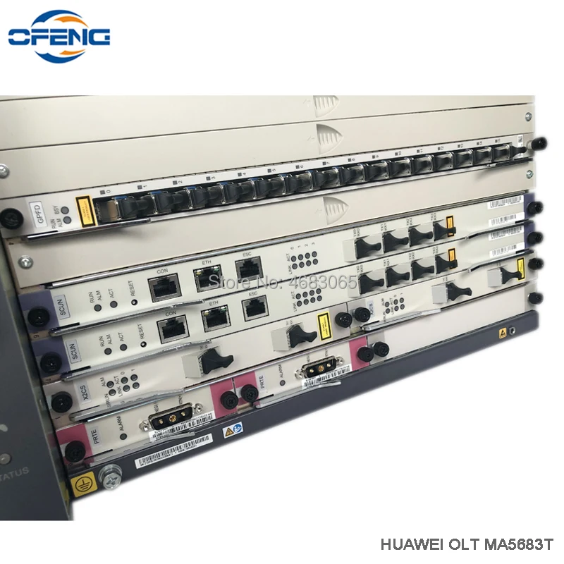 Huawei GPON OLT MA5683T 10G с 2xSCUN + 2xPRTE 2x X2CS 1 * GPFD сервисная плата 16 портов модулями класса B C SFP |
