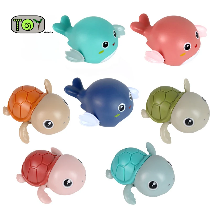 

Baby Bath Toys Cute Cartoon Tortoise Dolphin Duck Crab Cow Infant Swim Water Toy Classic Chain Clockwork Kid Bath Toy