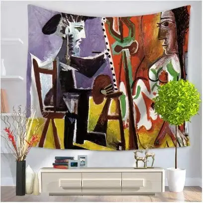 Картина маслом Гобелен Мандала Пикассо арлеквин домашний декор на