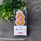 Свечи на день рождения 1, 2, 3, 4, 5, 6, 7, 8, 9, 0, золотые детские свечи на день рождения для торта, товары для вечерние, декоративные свечи для торта