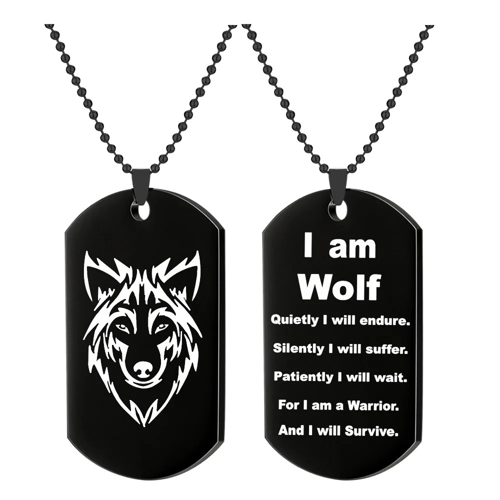 

New Hot Wolf Animal Necklace 316L Stainless Steel Forest Animals Men Necklace Pendant Jewelry Gift For Women/Men Party Jewelry