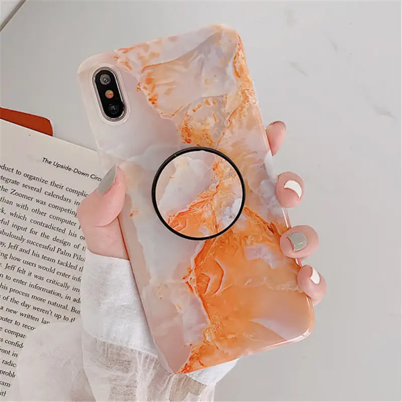 0932 B3 FLYKYLIN подставка для держателя для samsung Galaxy A50 задняя крышка на для samsung A70 A40 Art Сращивание мрамора IMD силиконовый чехол для телефона - Цвет: 0932 B3