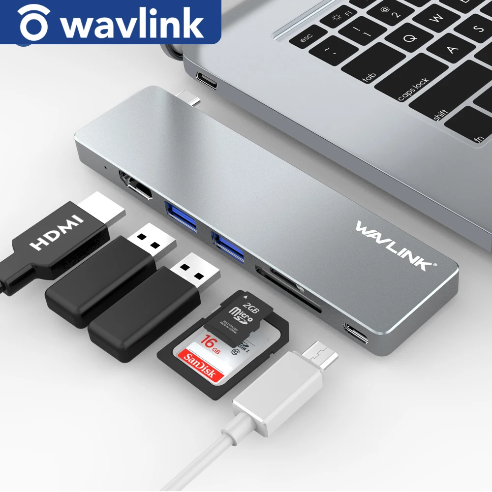 

Wavlink USB HUB C HUB to Multi USB 3.0 HDMI Adapter 4K Dock for MacBook Pro USB Type C Splitter Hub for PC Laptop Hab