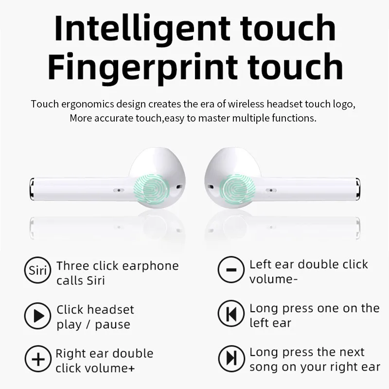 

headphones wireless bluetooth 5.0 TWS Air Earbuds with Charging Box microphone sport Headset Earbuds With Mic For smart Phone