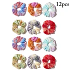 Резинка для волос женская, бархатная, эластичная, 12 шт.