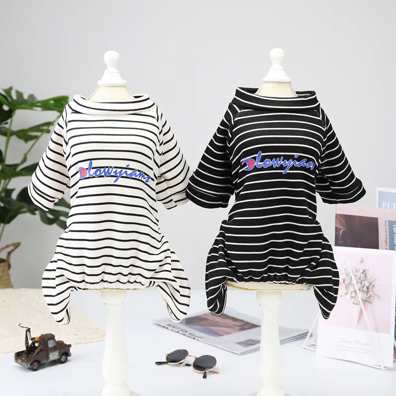 

S-2XL New Winter Cute Four-Leg Stripes Cotton Warm Breathable Dog Clothes Puppy Outfit Pet Cat Coat Fashion Clothing Small Dogs