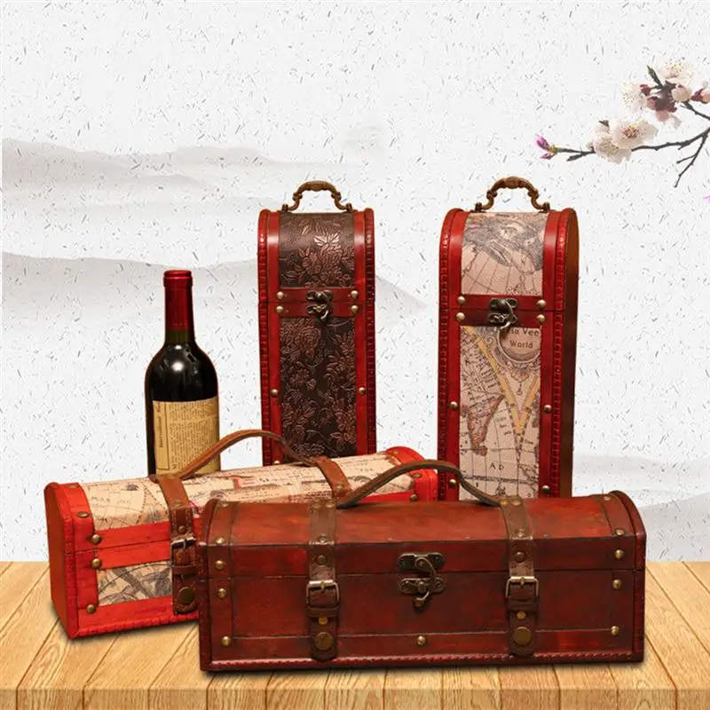 Ретро упаковочная коробка для вина в китайском стиле деревянный подарочный