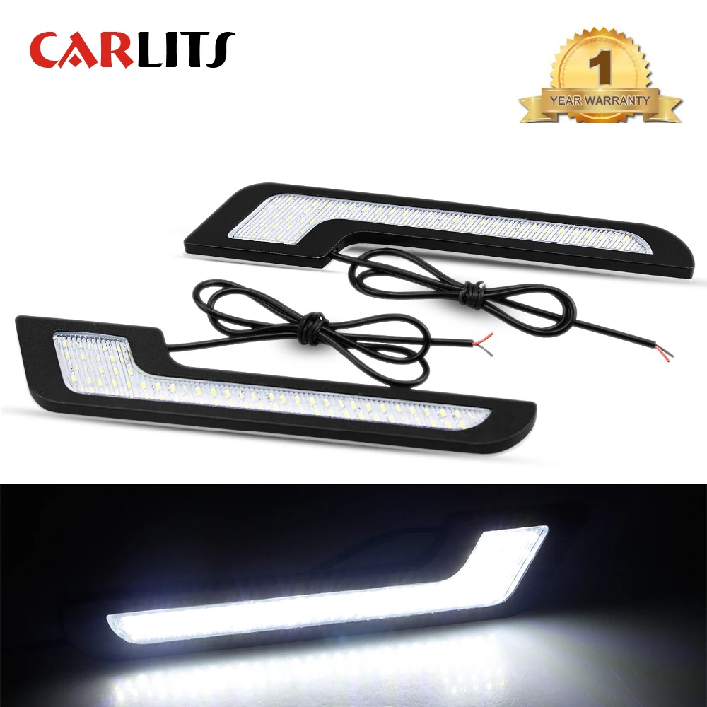 CARLITS Auto LED DRL Tagfahrlicht LED Streifen Auto Lampen 100% Wasserdichte 12V 6w Auto Styling Automobil nebel Licht CJ