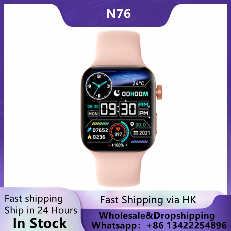 

N76 PRO Series 7 Smart Watch Bluetooth Call 1.75 Men Women Heart Rate ECG Wireless Charging Smartwatch for Android IOS PK IWO 7