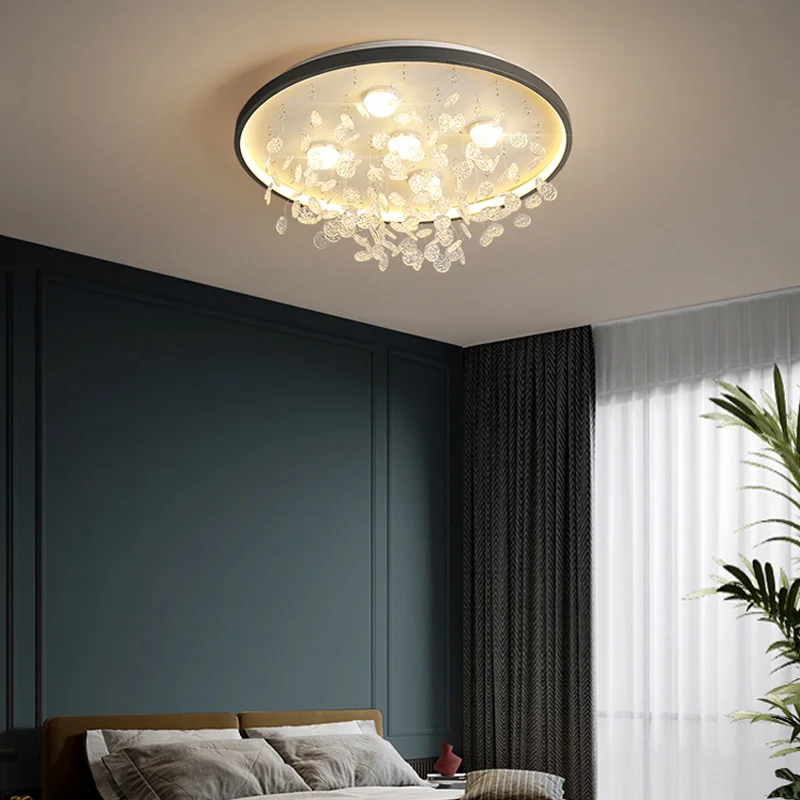 

Modern Circle Led Ceiling Lights Fixture For Living Room Home Chandelier Decoration Bedroom Black Gold Round Lamp Plafond