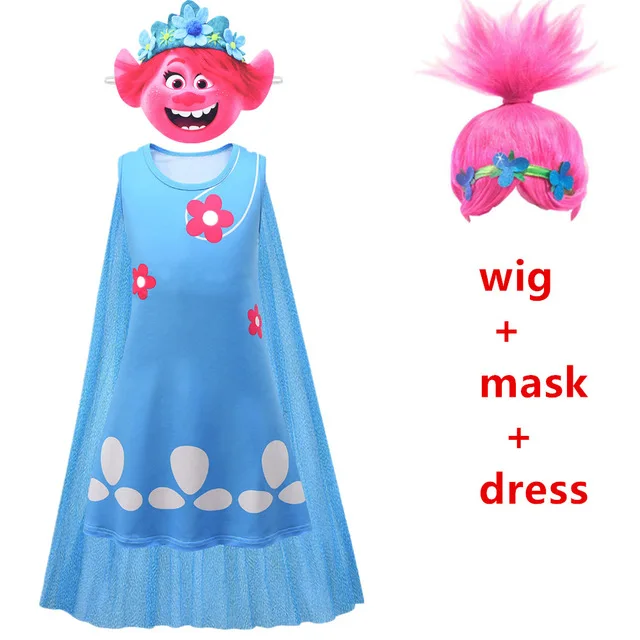 2 костюма троллей с Маком детские костюмы на Хэллоуин маскарадные для девочек