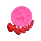 Форма для выпечки шоколада, форма в виде сердца, 3D, силиконовая, с жемчугом, сделай сам, для Сладкого печенья, кондитерских изделий, силиконовая форма для выпечки