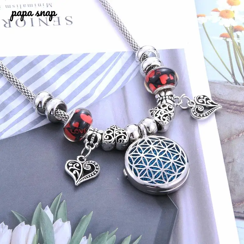 Новое ожерелье с аромадиффузором подвеска в виде цветов духов эфирного масла