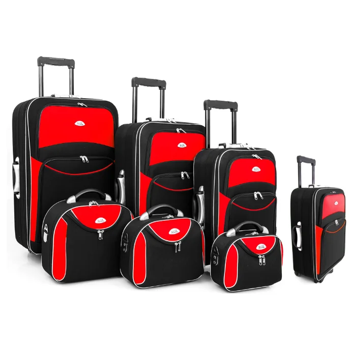 Набор 7 чемоданов цвета 8 колесиков заднего колеса 2 молнии расширяемые|Чемодан на