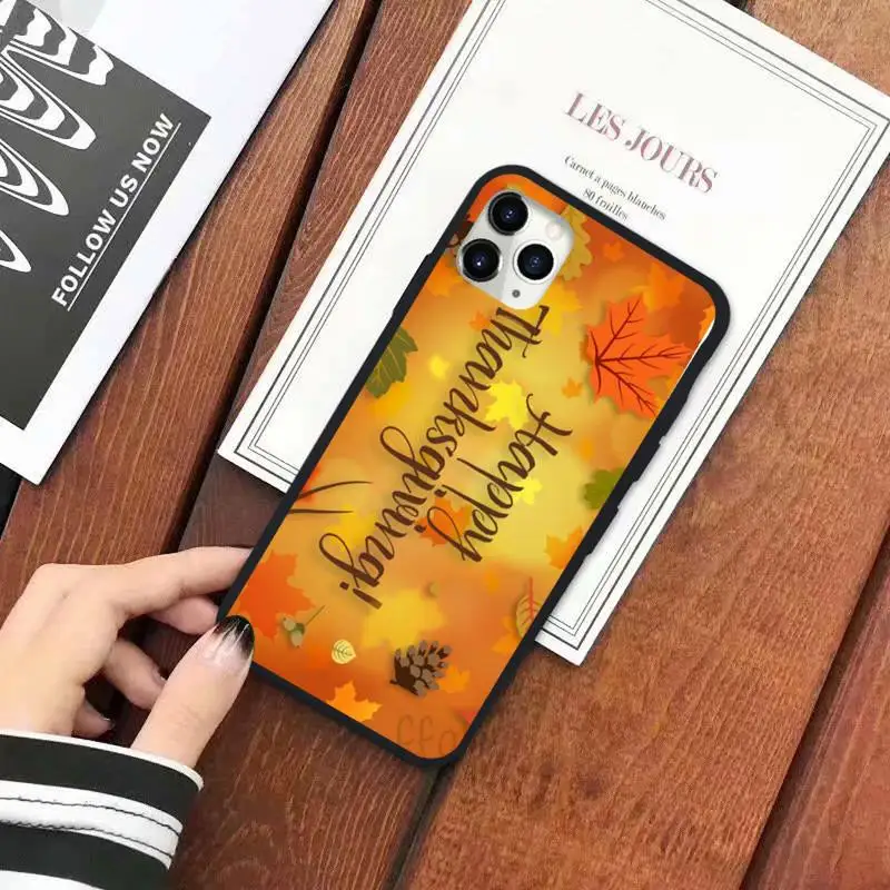 

Thanksgiving Maple leaf plant pattern Phone Case for iPhone 11 12 pro XS MAX 8 7 6 6S Plus X 5S SE 2020 XR