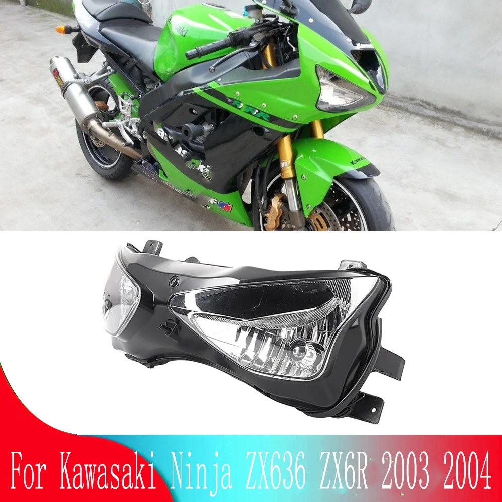 

For Kawasaki Ninja ZX-6R ZX6R 636 2003 2004 Cafe Racer Motorcycle Accessories Front Headlight Headlamp Head Light Lighting Lamp