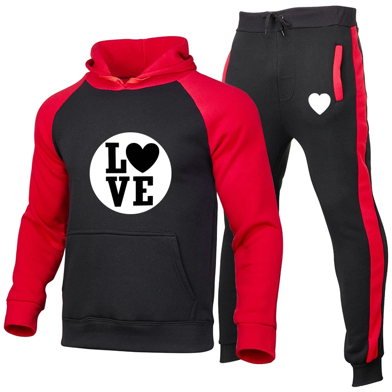 

Men and women suit Hoodie Suit Men's Tracksuit Hoodie + Tracksuit pants 2 autumn/winter men's warm pullover sweatshirt