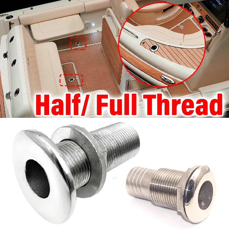

Wooeight 316 Grade Stainless Steel Thru Hull Fitting 1/2" 3/4" 1" 1-1 2" Drain Joint Hose Barb Marine/Boat/Yacht Accessories