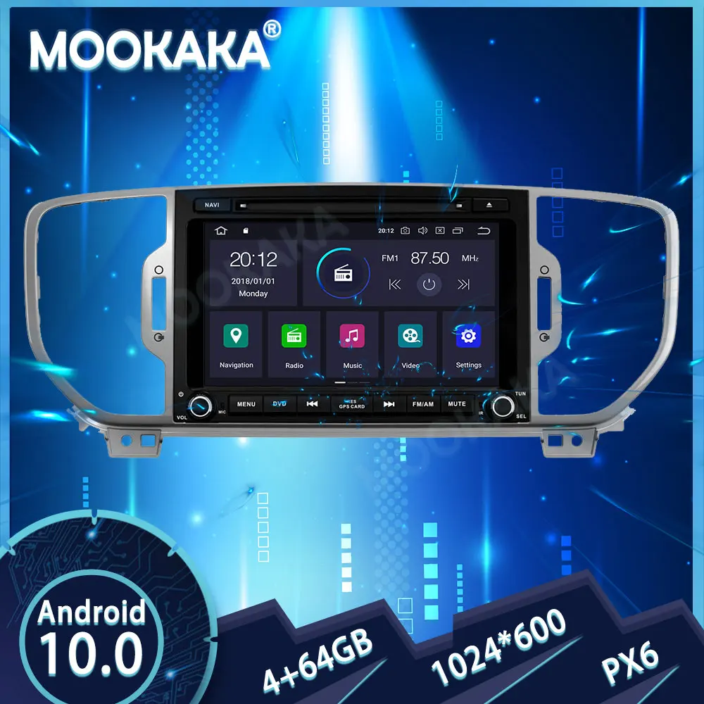

PX6 IPS Android 10.0 4+64G Car Multimedia Radio For KIA SPORTAGE 2016 2017 2018 GPS Navi Stereo Recorder Head Unit DSP Carplay