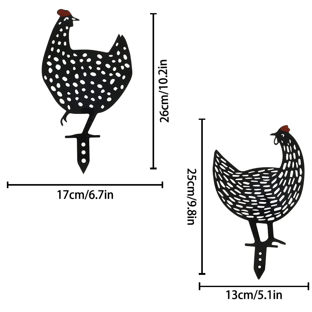 

Hot Garden Iron Chick Decoration Lightweight Lawn Supplies Lawn Decoration Gardening Placement Chick Decoration Hen Ornaments