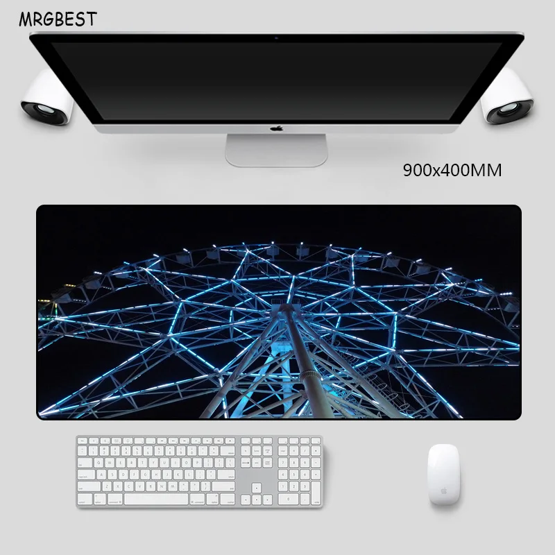 

MRGBEST коврик для мыши большой размер 90x40 см XXXL обозрения колеса напечатанный игровой коврик с высококлассной точностью пеньковая резина для ...