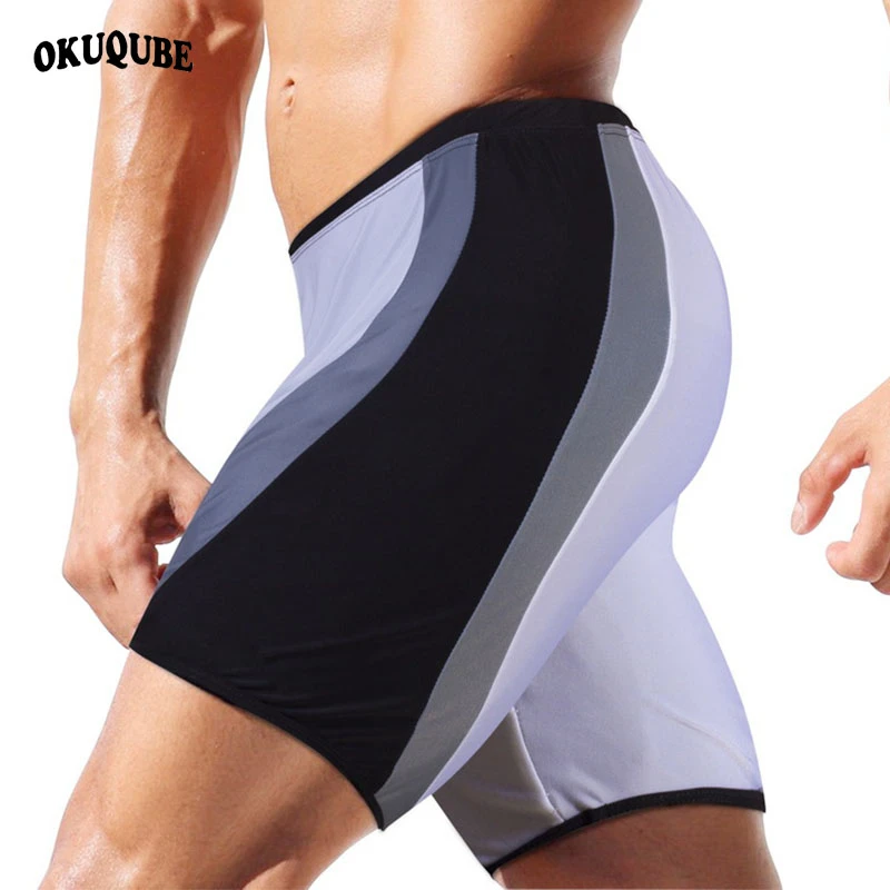 Мужские плавки Цветные Лоскутные эластичные шорты с завязками облегающая одежда