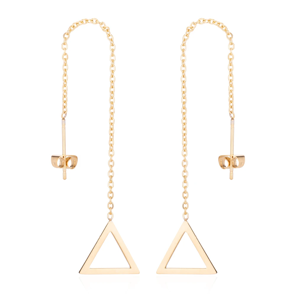 Женские серьги-подвески SMJEL современные серьги из нержавеющей стали с золотыми и