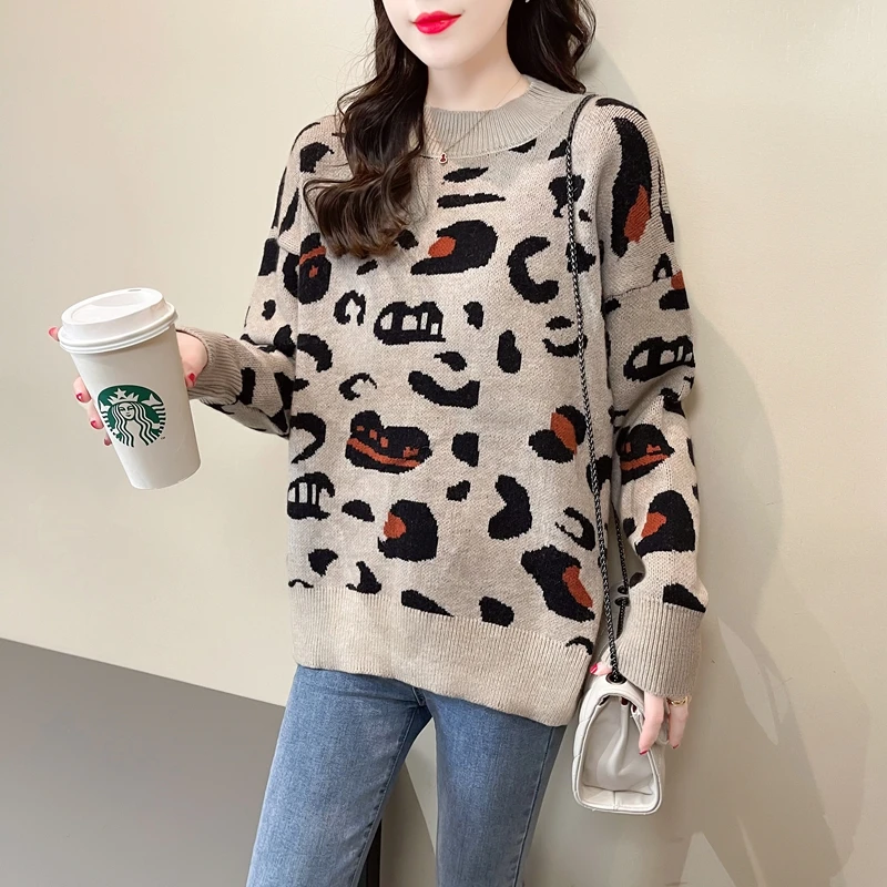 

Room 215106, 8 rows on 4 】 make leopard round collar knitting sweater [1338] 57